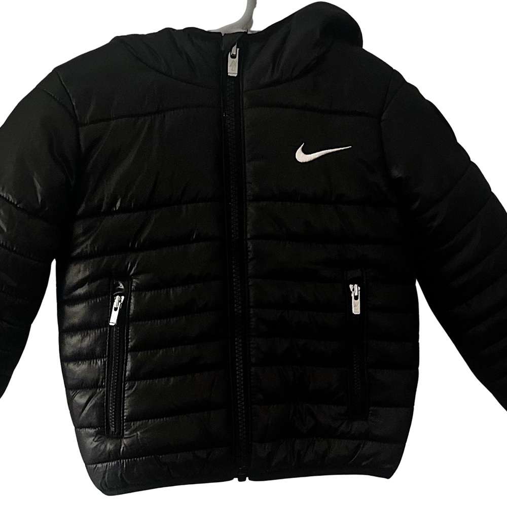 Nike Kids Black Hooded Puffer Jacket